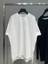 Весенние мужские футболки большого размера Поло с круглым вырезом и принтом в полярном стиле с вышивкой и принтом Летняя одежда с уличным чистым хлопком Balenciaca