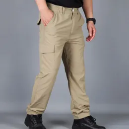Pantaloni da uomo in vita elastica resistente all'usura da campeggio per alpinismo