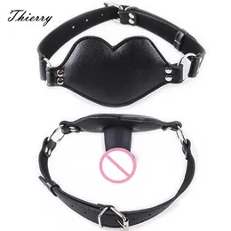 Thierry Dildo Gag Boca Fetiche SM Juguetes Bondage Pene Arnés Juego para adultos Productos sexy Artículos de belleza erótica