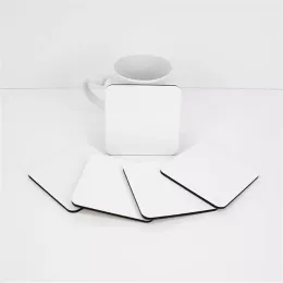 10x10cm Coaster de sublimação de madeira TATS de mesa em branco MDF Isolamento térmico Térmico Cup Pads para amante DIY A03