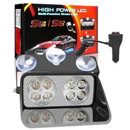 8W 8 LED Luce stroboscopica per auto Viper Parabrezza per auto Segnale flash Emergenza Vigile del fuoco Polizia Faro Spie Rosso Blu Ambra 12V S8