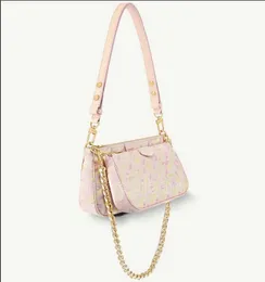 M46093 Sunmmer Stardust Borsa a tracolla multi pochette con monogrammi in rilievo in pelle da donna Luxurys Cross Body