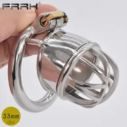 Articoli di bellezza FRRK Metal Cock Tube BDSM Giocattoli sexy per adulti per uomini Indossare cazzi Dispositivo di castità Indossare Bondage maschile Cintura Anelli per pene CB Lock Bird