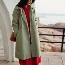 Женские траншевые пальто 2022 Осенняя женщина модная палата