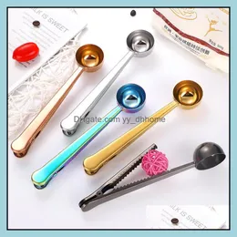 Measuring Tools Kitchen Kitchen Dining Bar Home Garden 5 Colors Coffee Scoops 10Ml Bake Spoons Measure With Clip Drop Delivery 2021 Pklqt