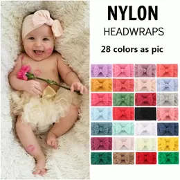 Baby flickor knut båge pannband barn hårband barn huvudkläder butik tillbehör 28 färger