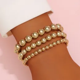 Связанная цепочка пластиковые изящные браслеты из бисера Деликатный золотой цвет для женщин Captivate Bar Brilliant Jewelrylink LARS22