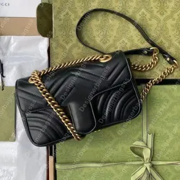 Double G Marmont Mini Torka na ramię Designer Torba Messenger dla kobiet mini top rączka torba luksusowa fala sacoche mgła batchel heart 446744 Wnętrze otwartą kieszeń