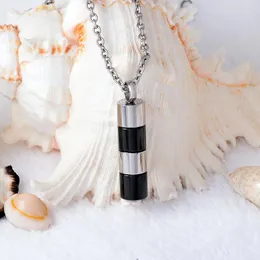 Pendant Necklaces Necklace Women Stainless Steel Cylinder Waterproof Cremation Carved Only Love Chain For MenPendant