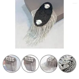 Pins Brooches Lightweight Temperament Tassels Rhinestones Epaulet Durable Epaulette Shiny Birthday Gift Roya22