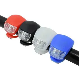 5a lampada da ciclismo Bicicletta in silicone Testa da ciclismo Ruota anteriore posteriore LED Flash Spie luminose Luci impermeabili