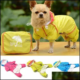 Dog Apparel Supplies Pet Home Garden Puppy Hoodie Jacket Raincoat Waterproof Coat Costume Clothes Drop Delivery 2021 0Bps9