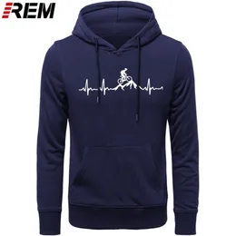 Rem hoodies dağ bisikleti kalp atışı komik mtb kir bisikleti artı özel uzun kollu erkek moda ailesi pamuk hoodies sweatshirts 201130