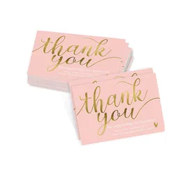 5*9CM Thank You for Supporting My Small Business Thanks Greeting Card Appreciation Cardstock for Sellers Gift 50pcs/set