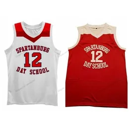 Nikivip Custom Retro Zion Williamson #12 High School Basketball Jersey Stitched White Red Size S-4XL Any Name Number Top Quality Jerseys
