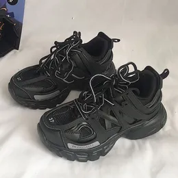 Najwyższej jakości męskie kobiety Casual Buty Track 3.0 Sneakers Luksusowe marki Trenerów Trenerów Triple S Skórzana platforma lodowa różowa niebieska biała pomarańczowa czarna trampka C38