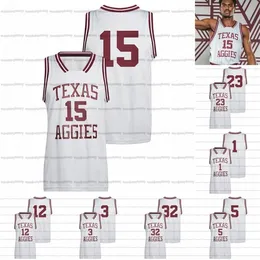 Custom Texas A M Aggies NCAA College Basketball Jersey Henry Coleman III Marcus Williams Danuel House Jr. Quenton Jackson Hassan