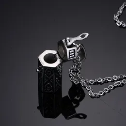 Pendant Necklaces Retro Hexagon Wish Box Prayer Necklace Secret Stash Urn Jewelry Ash Holder Can Open 20 Or 24 Inchs ChainPendant