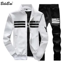 Bolubao Outono Homens Definir qualidade Fleece Moletom + Calças Sporting Suor Suites Mens Survego Sportswear Masculino Tracksuit 220407