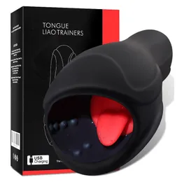 Masturbador Masculino Copo Glande Massagem Para Homens Pênis Atraso Treinador Duradouro Estimular 6 Velocidades Brinquedo Sexy Adulto para Loja