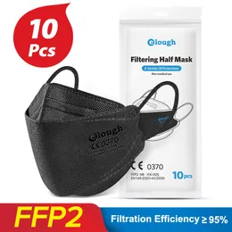 KN95 Mask Certified Fish-Fillow-Fillow-образная дышащая 3D-ламинирование Двойное расплавление, пылезащитное и противотумывающие маски