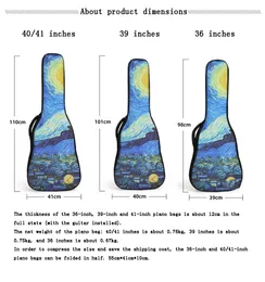 36 39 40 41 -calowy ballada plus bawełniany klasyczny torba gitarowa osobowość zagęszczona torba na gitarę na ramię