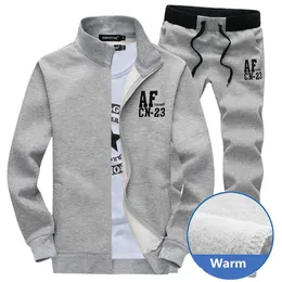 Men's Tracksuits Cardigan Fin Zipper Tracksuit Brand Men Hoodies Calças Fantas 2pcs Conjunto Plus Tamanho M-4xlmen's