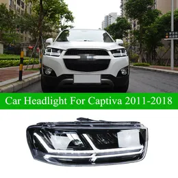 Bil LED Head Light-strålkastarenhet för Chevrolet Captiva Daytime-strålkastare 2011-2018 Dynamisk turnsignallampa