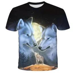 T-shirt Xia Wolf Animal Series 3D T-shirt a maniche corte ragazzi e ragazze Street Style Street Topt-Shirts