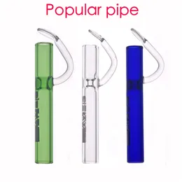 Wholesale mini 8cm vidro vidro queimador de óleo tubo de óleo de cata de fumar cano para plataformas de vidro bong