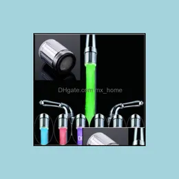 7 Color Rgb Colorf Led Light Water Glow Faucet Tap Head Home Bathroom Decoration Stainless Steel C285 Drop Delivery 2021 Lights Faucets Sho