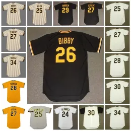 피츠버그 빈티지 야구 저지 24 Pedro Alvarez 1970 25 Bobby Bonilla 1990 Kison Bibby Tekulve Robinson Blass Rhoden Cash 30 Maury Wills 1967 Briles 1971