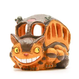 Totoro Bus Cat Cat Фигура Фигура Роль фильм Mini Toy Rasin Artware 3.5inch