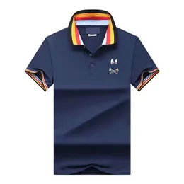 Summer Mens Polo Shirt Rabbit Print Krótkie rękawe Para TEE Bawełniana T-shirt 4 kolor 3xl