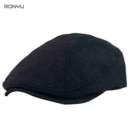 Women Gatsby Flat Hat Men Spring Hats Newspaper Seller Womens Mens Black Ivy Cap Men Classic Style Berets NM052 J220722