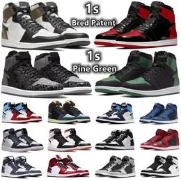 1 1s Herren-Basketballschuhe, Turnschuhe, grauer Nebel, gelber Zehenbereich, Rebellionaire Bred Patent, dunkler Mokka-Schatten, Männer und Frauen, Trainer, Sport, Sportschuhe, Homme, Baskets