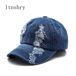 Frauen Baseball Kappe Einstellbar Damen Distressed Loch Stickerei Einfache Für Männer Weibliche Freizeit Cowboy Hut