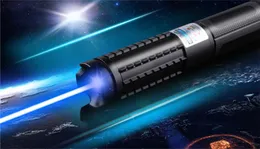 High Power Blue Laser Pointer 450nm 500000m Lazer Pen Flashlight With 5 caps For Hunting Teaching