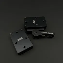 전술 액세서리 CNC 미니 빨간색 시력 스코프 마운트 QD Auto Lock 라이저 플레이트 피팅 20mm 위버 피카 티니 레일 사냥 액세서리