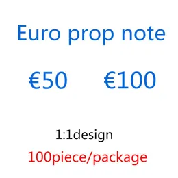 Euro Copy Paper Toy Kids Prop Faux Billet 50 Gifts Money Games Party feest Feestelijke token collecties nep 100 GDBLN