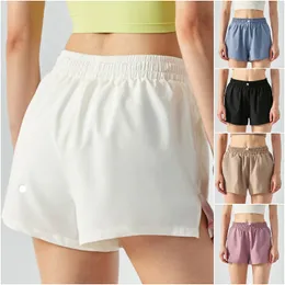 LU-DS258 Completi da yoga da donna Elastico regolabile a vita alta Esercizio Fitness Palestra Pantaloncini da corsa Cheerleader Pantaloni corti Ragazze Prevenire