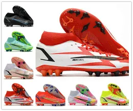 Najnowsze Mercurial Superflys 8 Academy AG Football Buty Wysokiej jakości czarny biały czerwony superfly viii pro piłka nożny buty na zewnątrz rozmiar 39-45