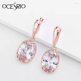 Brincos brancos de luxo com pedras lindas 585 Gold Zirconia Jóias de moda de casamento penduradas e n39stud dale22 farl22