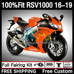 Aprilia RSV4 RSV 1000 RSV-1000 RSV1000R 16-19ボディワーク5DH.99 RSV1000 R RR 16 17 18 19 RSV1000RR 2016 2017 2018 2019 OEMフェアリングオールオレンジ