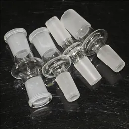 Glass Hosahs Adapter 18mm Kvinna till 14 mm hane 10mm för bongs droppe Adapter Reducer Connector Slipning Mun Clear Joint