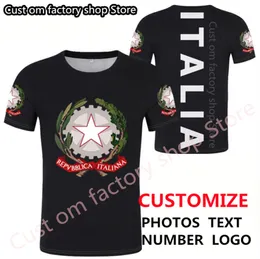 ITALIEN T-Shirt DIY kostenlos nach Maß Name Nummer Ita T-Shirt Nation Flagge es italienisches Land Italia College Druck Text Kleidung 220616