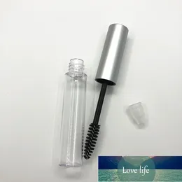 Flacone vuoto portatile da 10 ml Fiala / contenitore per crema per mascara con tubo per ciglia nere alla moda con bottiglie riutilizzabili con coperchio in argento