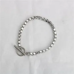 Link Kette Mode Edelstahl Box Erkenntnisse Armbänder Silber Farbe Metall Für Frauen Mann Handgelenk Schmuck Geschenke 1 StückLink Lars22