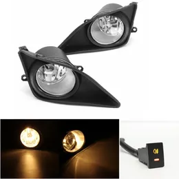 2pcs vordere Stoßfänger links rechts Nebel Lampe Schwarze Kühlergrillabdeckungen Schalter H11-Glühbirnen für Toyota Corolla 2008-2010