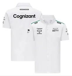 2022 new summer lapel polo shirt long-sleeved formula one team logo clothing custom f1 fan shirt oversized